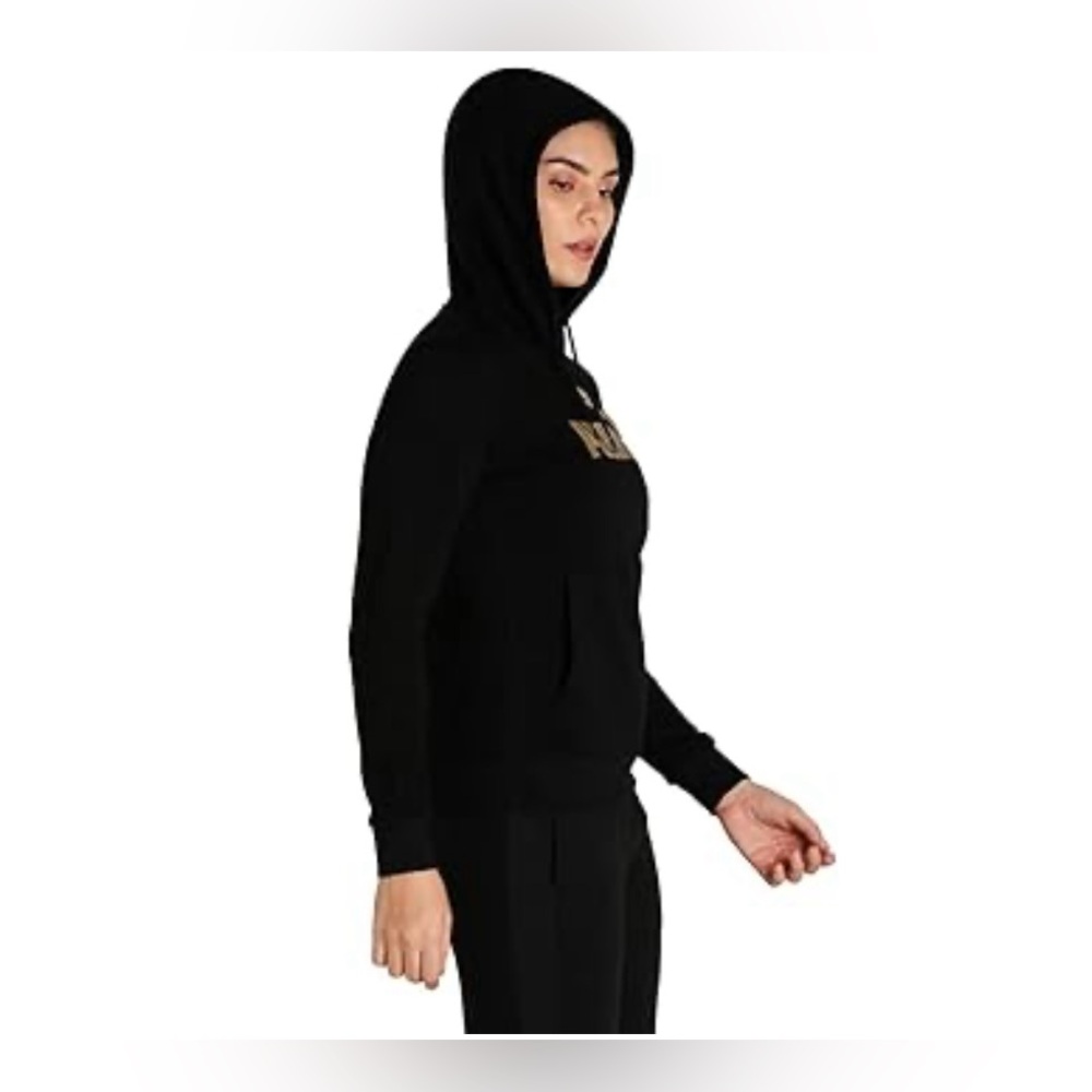 Puma Black & Gold Logo Hoodie – Size Large - Picture 5 of 9